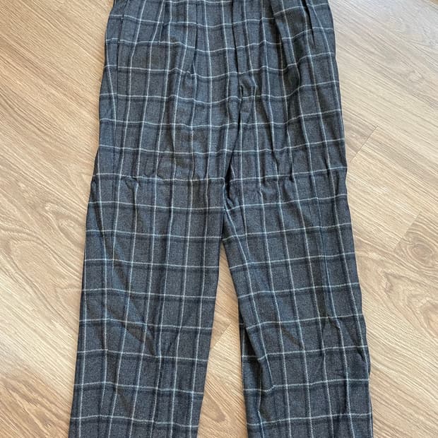 버나드 장 bernard zins 울 체크 팬츠 슬렉스 슬랙스 차콜