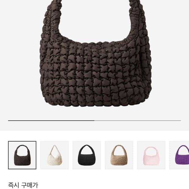 코스 구름백 오버사이즈 숄더백 브라운