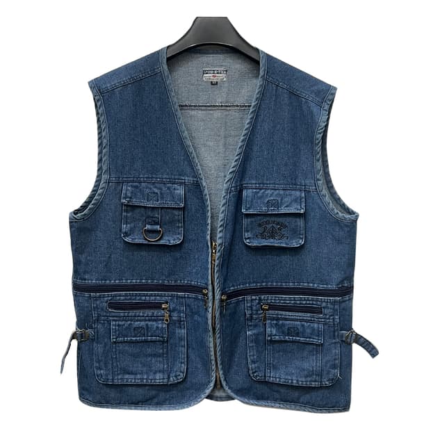 VTG 멀티포켓 데님 베스트 조끼 105