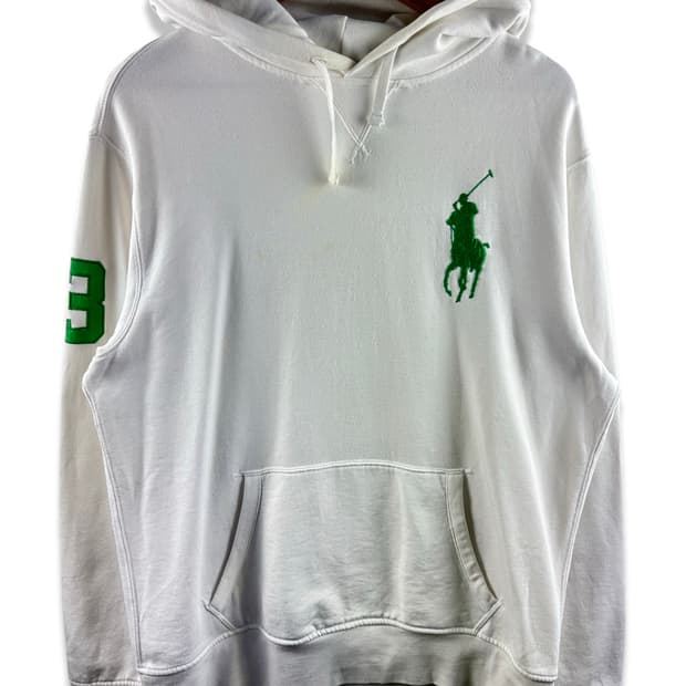 폴로랄프로렌 화이트 그린 빅포니 후드티2925