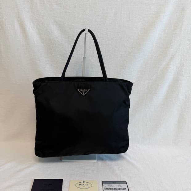 정품 프라다 포코노 나일론 블랙 토트백 숄더백 핸드백