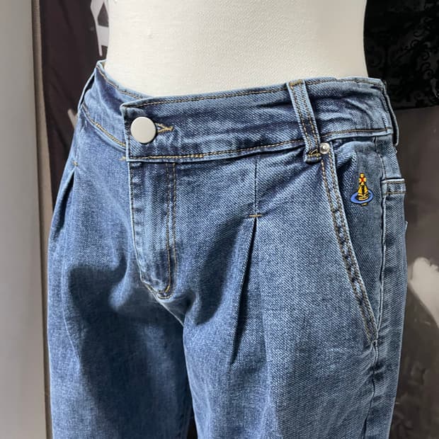 비비안웨스트우드 앵글로매니아 빈티지 데님 일자팬츠 y2k갸루핀터00s