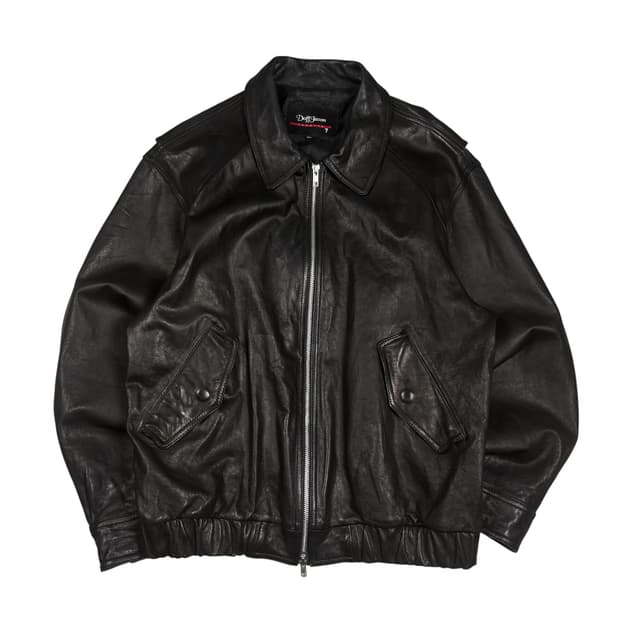 도프 제이슨 블랙컬러 프리미엄 램스킨 봄버자켓