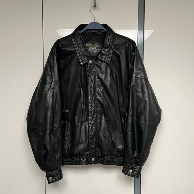 cow leather jacket L 