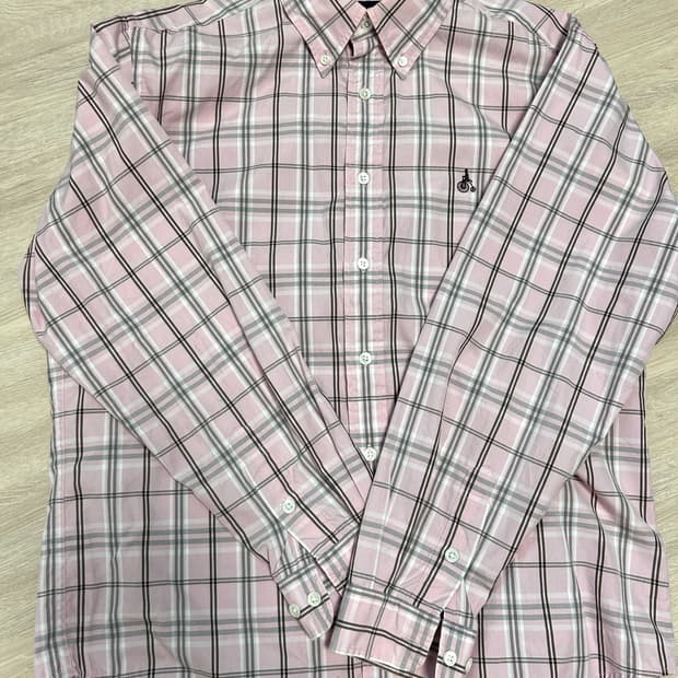 빈폴 빈티지 체크 셔츠 핑크 (95)