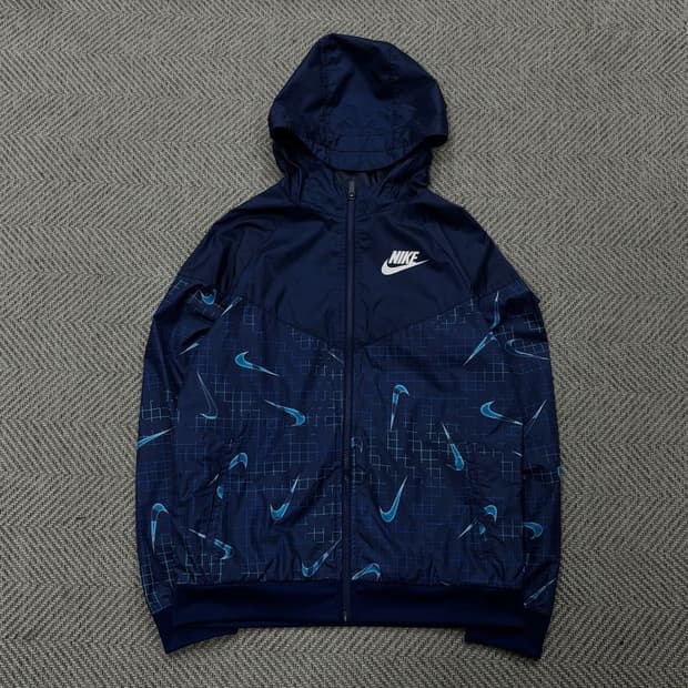 나이키 스우시 패턴 후드 바람막이 자켓v0363