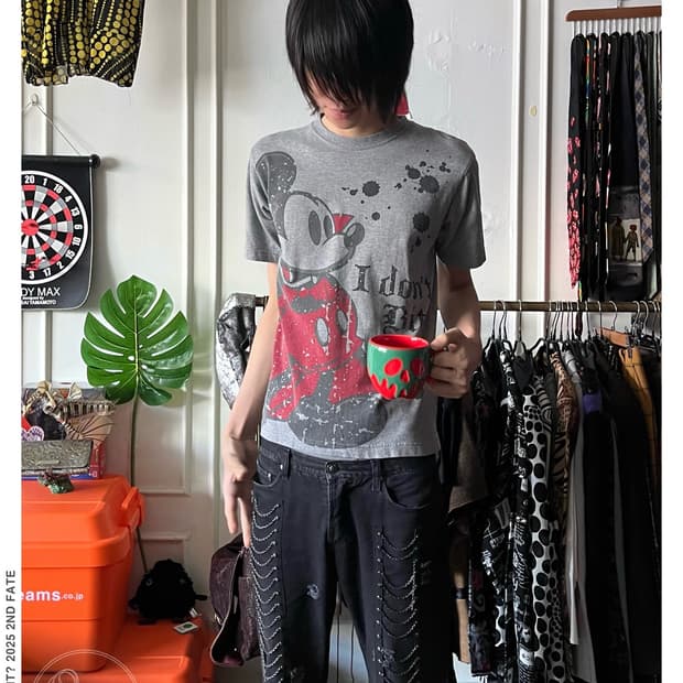 Old Disney Japan Halloween Print T-Shirt