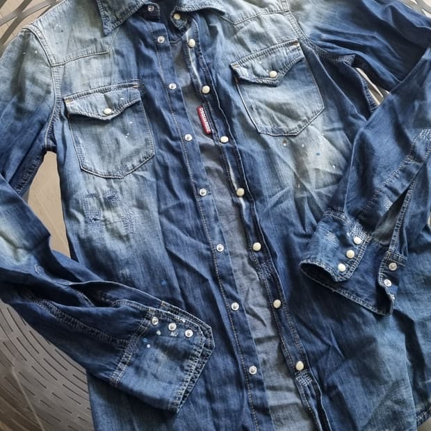 DSQUARED2 디스트로이드 데님 셔츠 (정품)