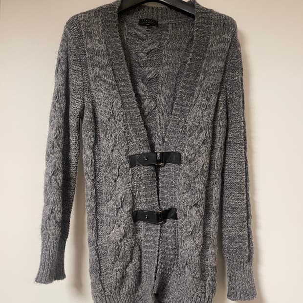 SISLEY 꽈배기 롱 가디건 그레이 (이태리 생산 제품)