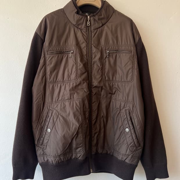 보그너 남성 브라운 골프 울방풍집업점퍼 