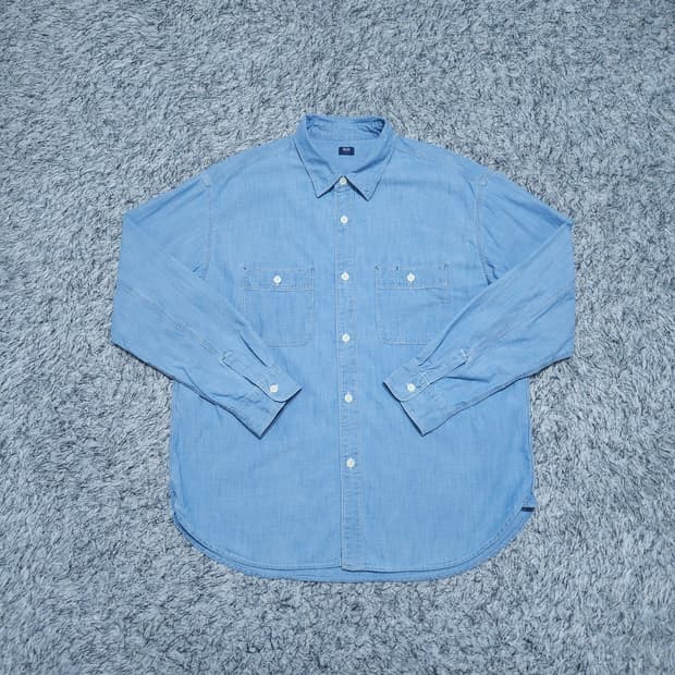 유니클로) L 남자 오버 포켓셔츠 데님셔츠남방 / 왕눈이샵