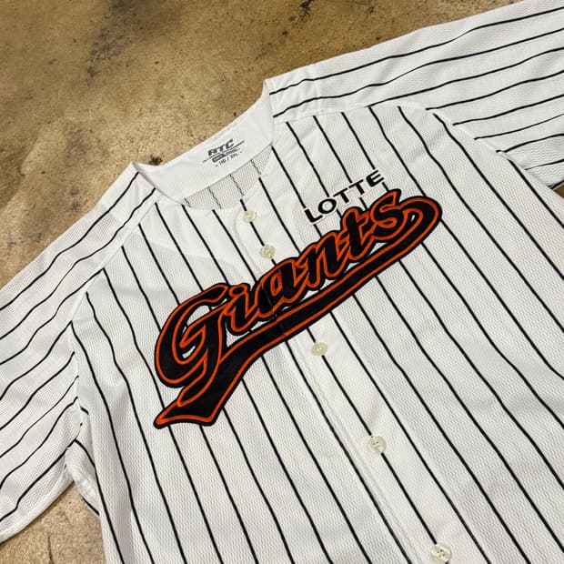 [ 2XL,110 ] 롯데자이언츠 노마킹 반팔 야구 유니폼 b8