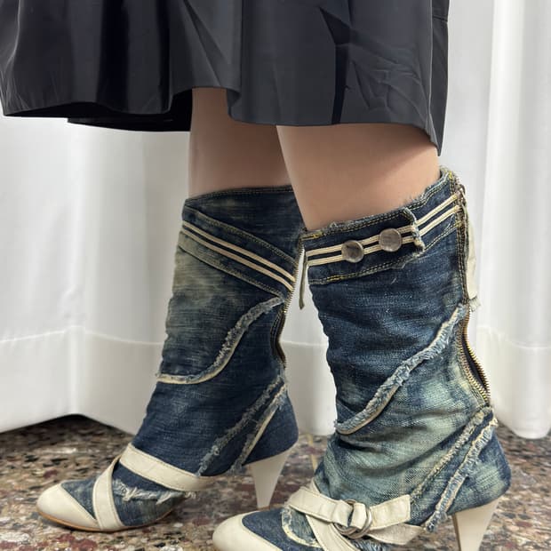 denim boots