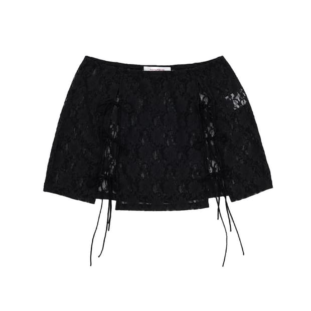 셋업이엑스이 LACE LAYERED SKIRT / BLACK