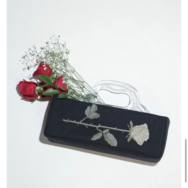 스컬프터 장미 토트백 