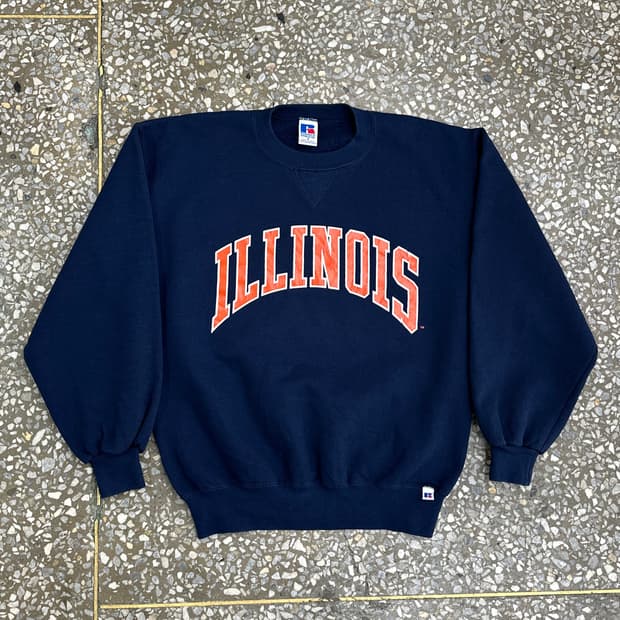 90s USA 러셀 일리노이 빈티지 스웻셔츠 M