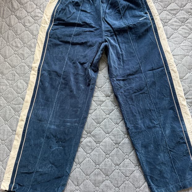 디스이즈네버댓 벨벳 트랙팬츠 블루 L