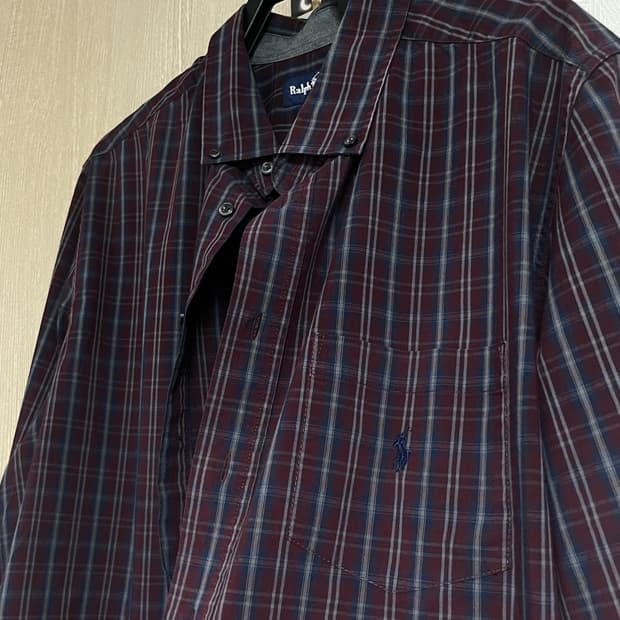 폴로 와인 긴팔 셔츠 남방