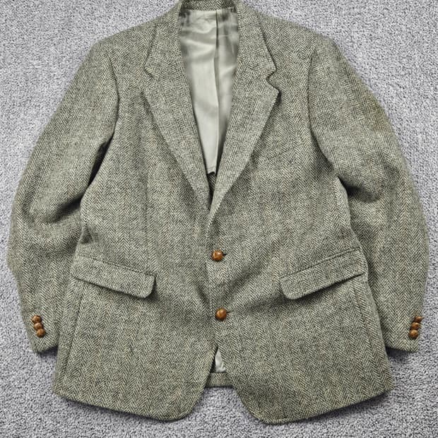 헤링본 패턴 해리스 트위드 블레이저 자켓 ( 상세설명참조 )/ 10078