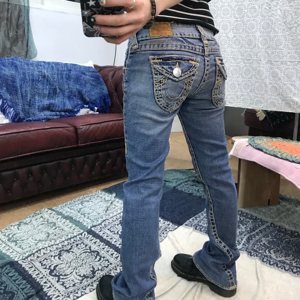 트루릴리젼 조이슈퍼티 여성 부츠컷 스판 데님팬츠 