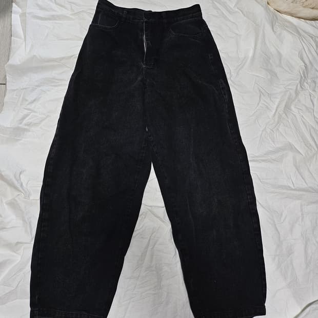 노매뉴얼 와이드 벌룬 핏 데님 팬츠 XS
