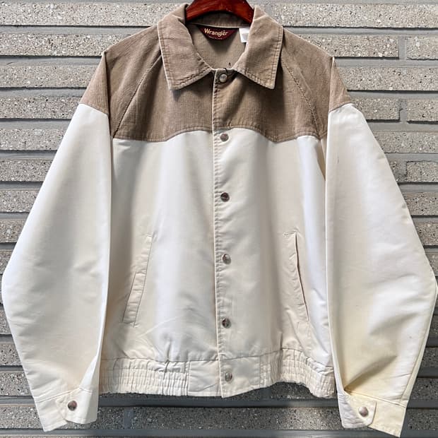 [L]90's 랭글러 USA Made 베이지 코듀로이 카라 웨스턴 자켓