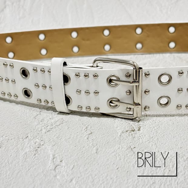 [Unisex] DANY 아일렛 스터드 y2k 가죽 벨트