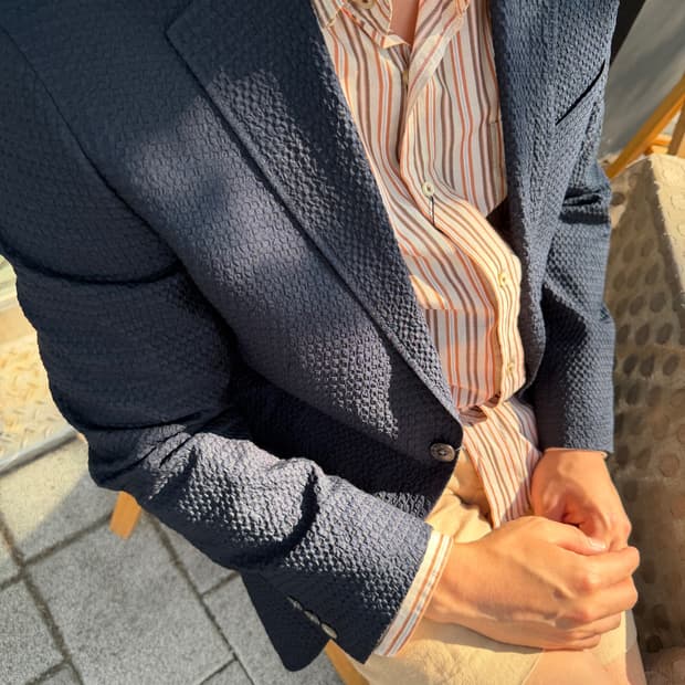Lanvin Navy Silk Blazer (Made In Japan)