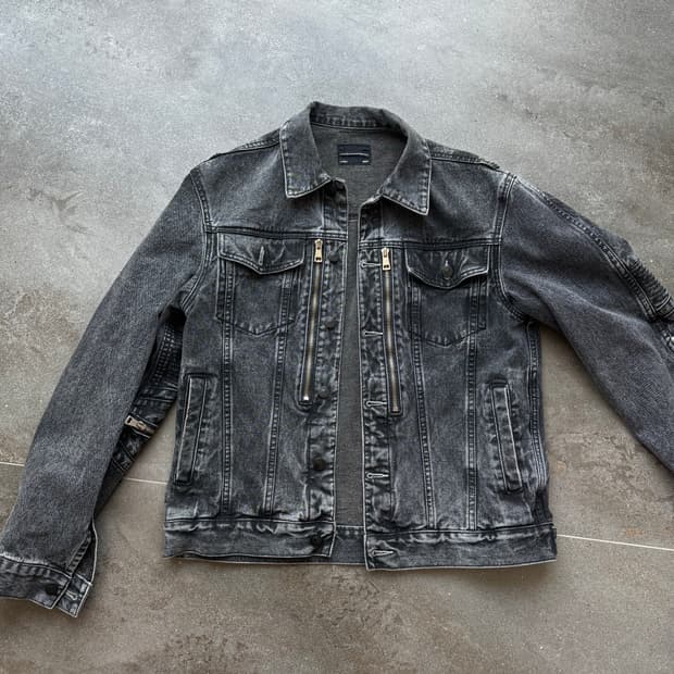 maison mined biker jacket M