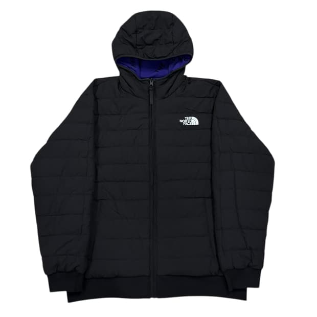 노스페이스 히트라인 리버서블 양면 경량패딩 자켓 블렉 퍼플 L