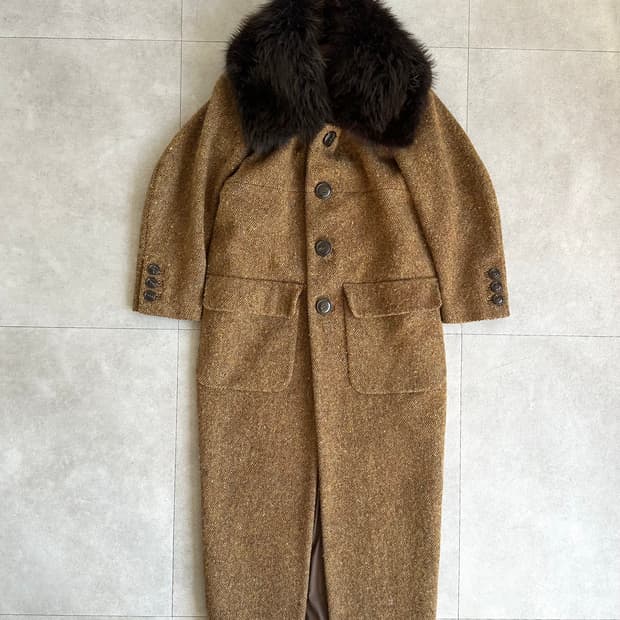 디스퀘어드 2013FW 런웨이 비버 퍼 울 코트