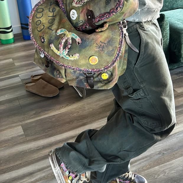 칼하트 모스그린 싱글니 카펜터 팬츠 B11MOS