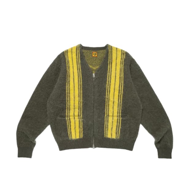 휴먼 메이드 모헤어 집업 가디건 그린 XL