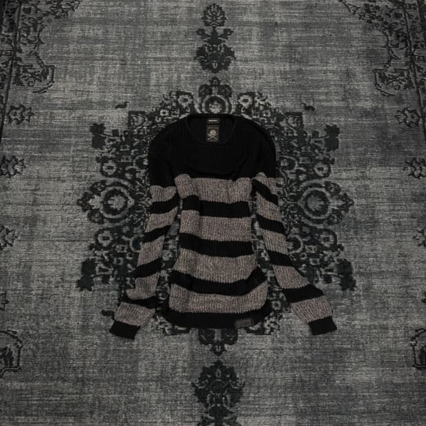 Diesel stripe see through sweater 