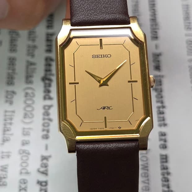 레어] 빈티지 세이코 아크(ARC) 탱크 샴골판 칼침핸즈 슬림쿼츠  