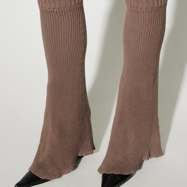 아워레가시 25fw 니트 가이터 캐시미어 레그워머/브라운