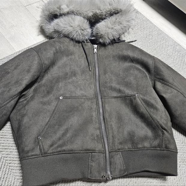 자라 스웨이드 퍼 자켓