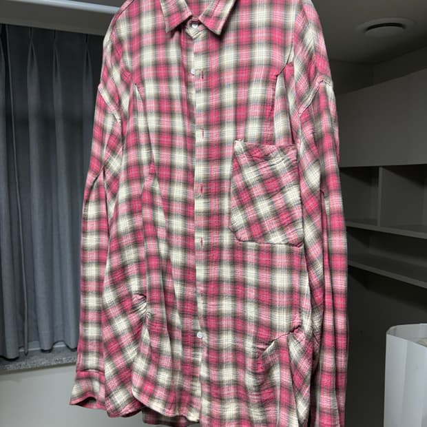 [1] 노쿨러스 체크 바이트 셔츠 체리 1사이즈