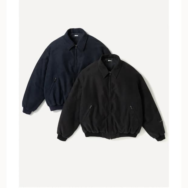 [4]아프레쎄 빈티지 코튼 실크 몰스킨 자켓 블랙