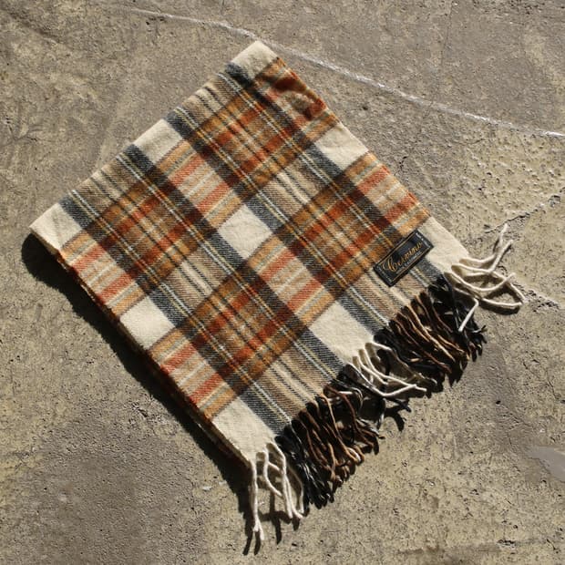 Cervino 캐시미어 체크 머플러 