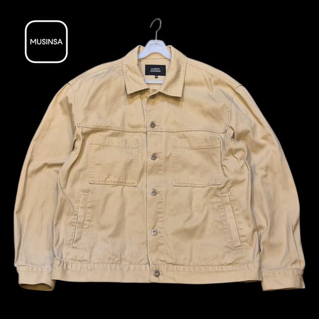 2XL(착샷잇음) 무신사 베이지 면 트러커자켓 