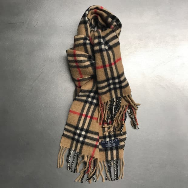 버버리 정품 캐시미어 머플러 베이지