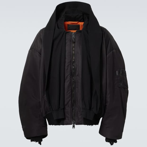 발렌시아가 인코그니토 후드 봄버 L