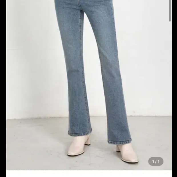 와르 롱 세미부츠컷 데님팬츠 라이트블루 (M)