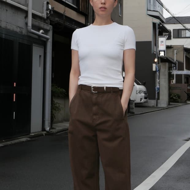 르917 커브 데님 팬츠