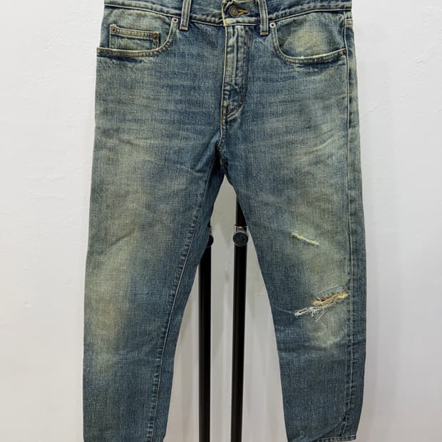 정품) 생로랑 남성 데미지 워싱 데님 청바지 30