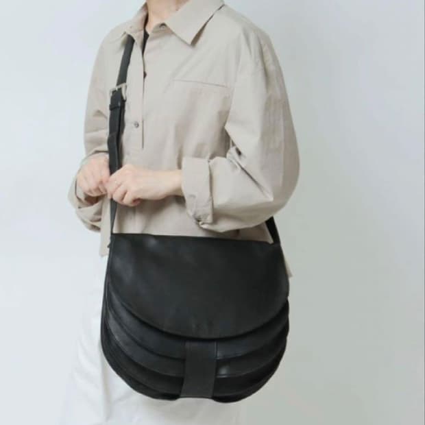 미키아모 소프트킵 카우레더 백