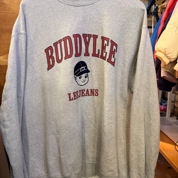 리 프린팅 그레이 맨투맨