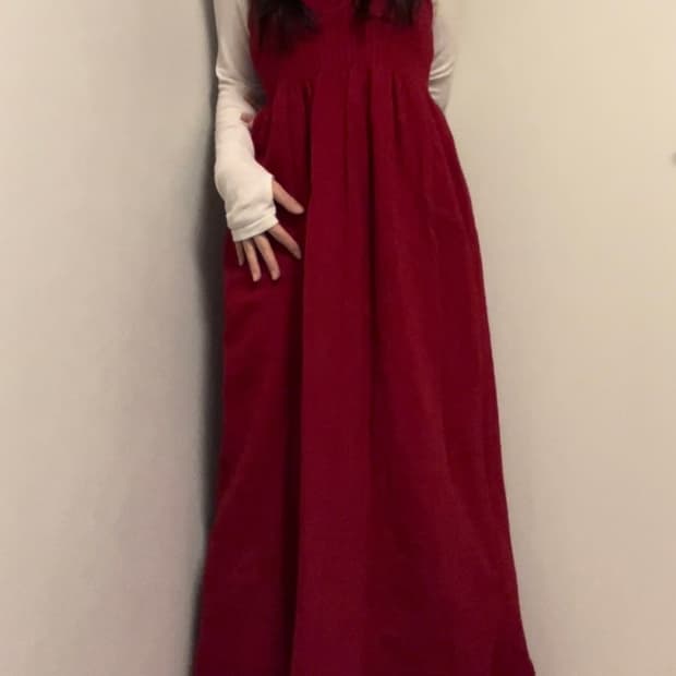 red knit sleeveless maxi ops