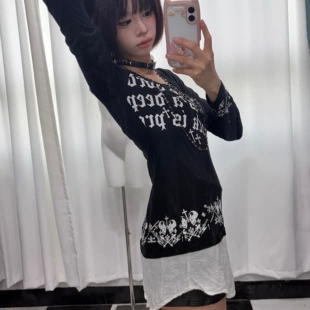 🎸스컬 프린팅 롱슬리브🎸